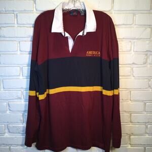Perry Ellis America Rugby Color Block Retro Polo XXL